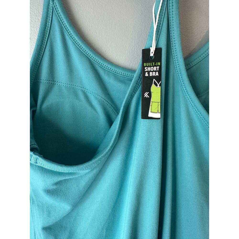 Kyodan Outdoor Womens Size  Small Active Dress Green Stretch Padded Bra Shorts - Picture 3 of 5